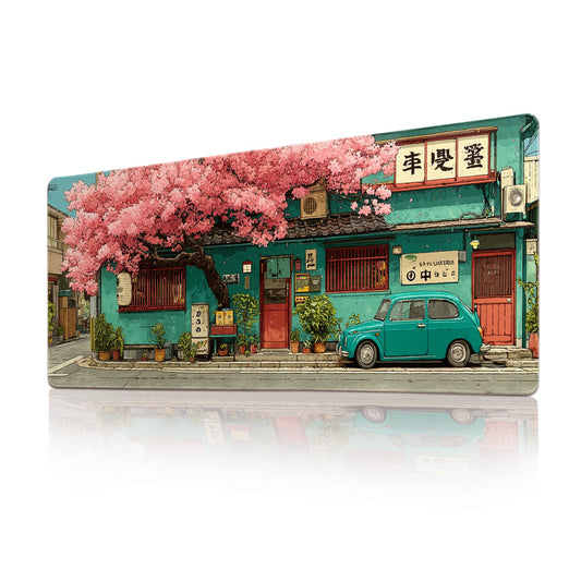 Desk Mat Mouse Pad Gaming Desk Pad XL Large Mouse Mat Office Decor Accessories (Sakura car)
