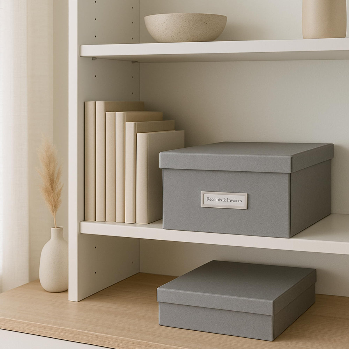 Bigso Box of Sweden Katrin Collapsible Storage Box with Labelframe for Easy Identification - Simple