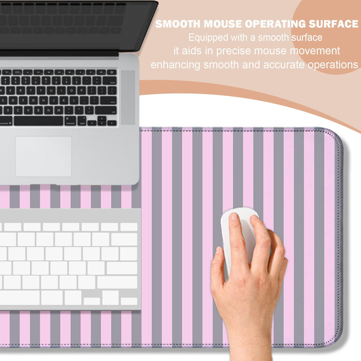 AYKDTFN Stripe Large Mouse Pad, Extended Desk Mat for Gaming, Office & Home