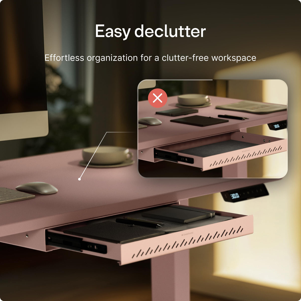 Desktronic Under Desk Drawer — Hidden Under-Desk Storage Organizer, Easy Install, Large Capacity
