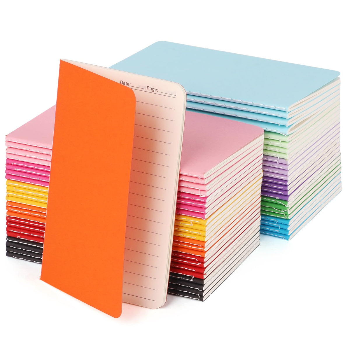 48 Pack Small Mini Notebook, 3.5x5.5 Lined Pocket Journal School Supplies