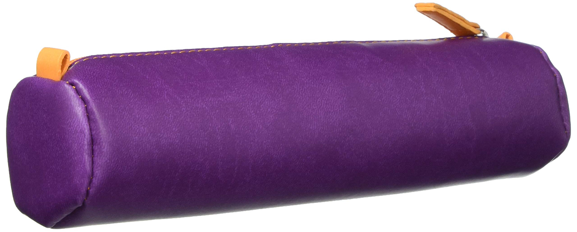 RHODIA 318990C - Purple Rhodiarama Round Pencil Case - 21.5 x 5.5 cm - Genuine Orange Stitching