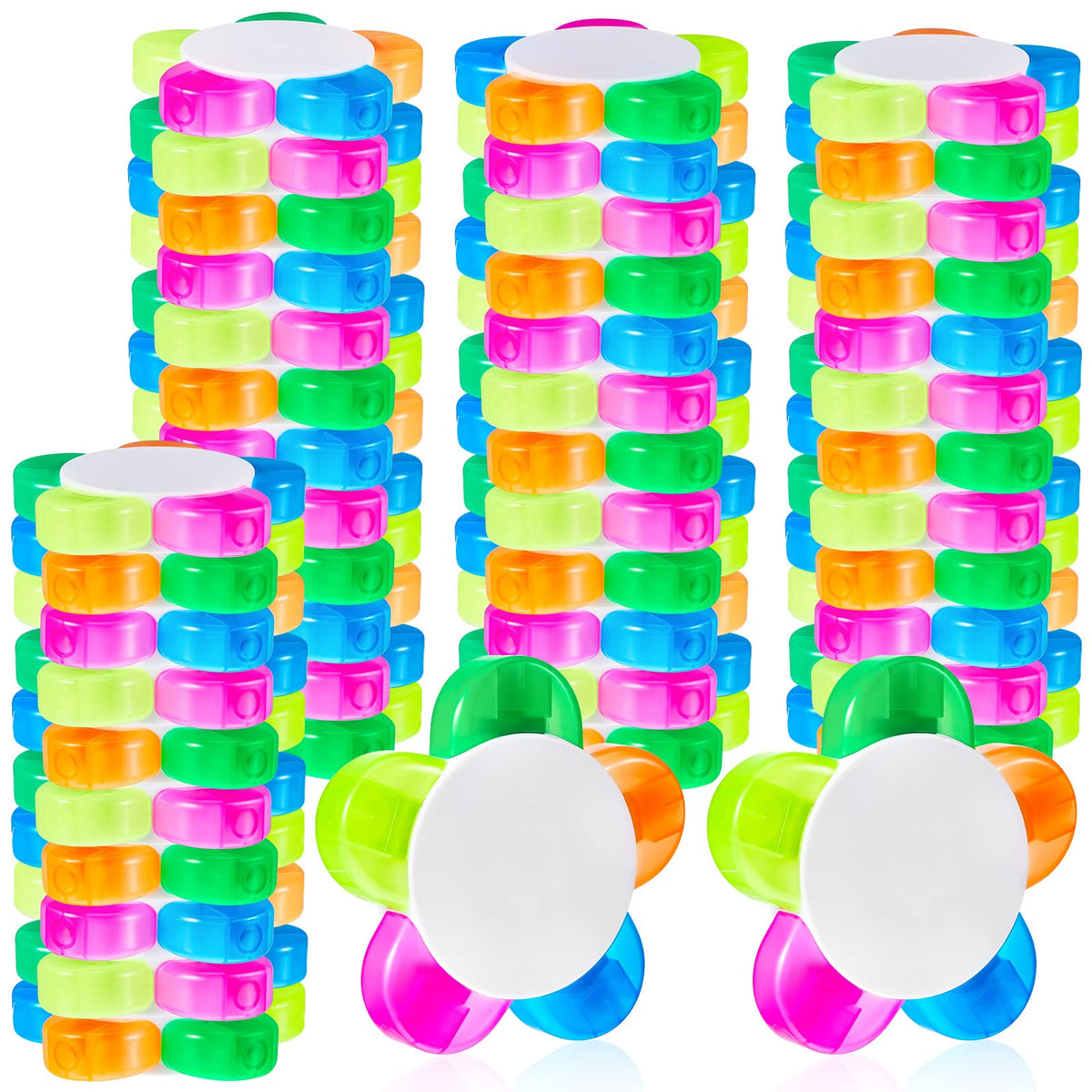Outus 48 Pieces Petals Highlighters Assorted Colors 5 in 1 Pens Bulk