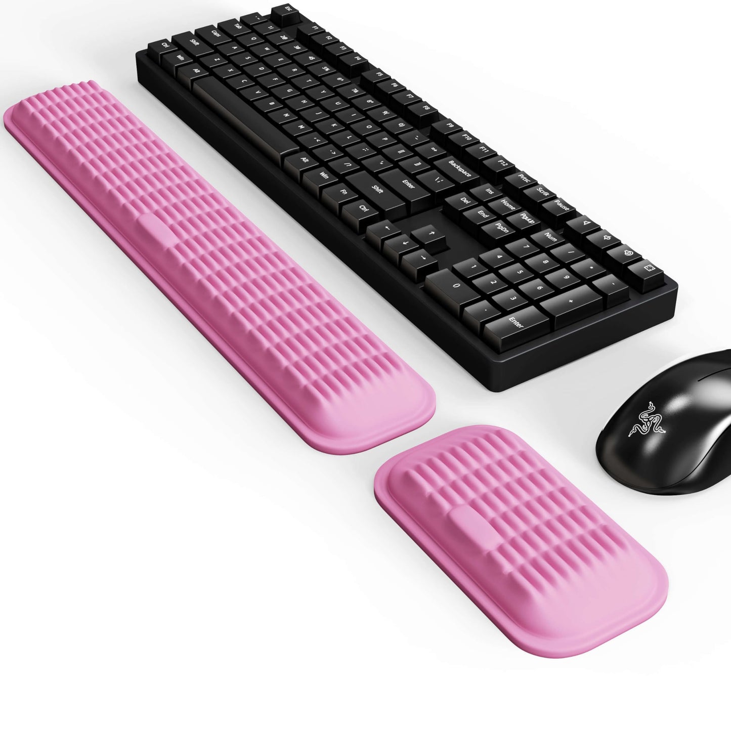 MEKASS Ergonomic Wrist Rest for Keyboard and Mouse, Soft Memory Foam Keyboard Wrist Rest Set with