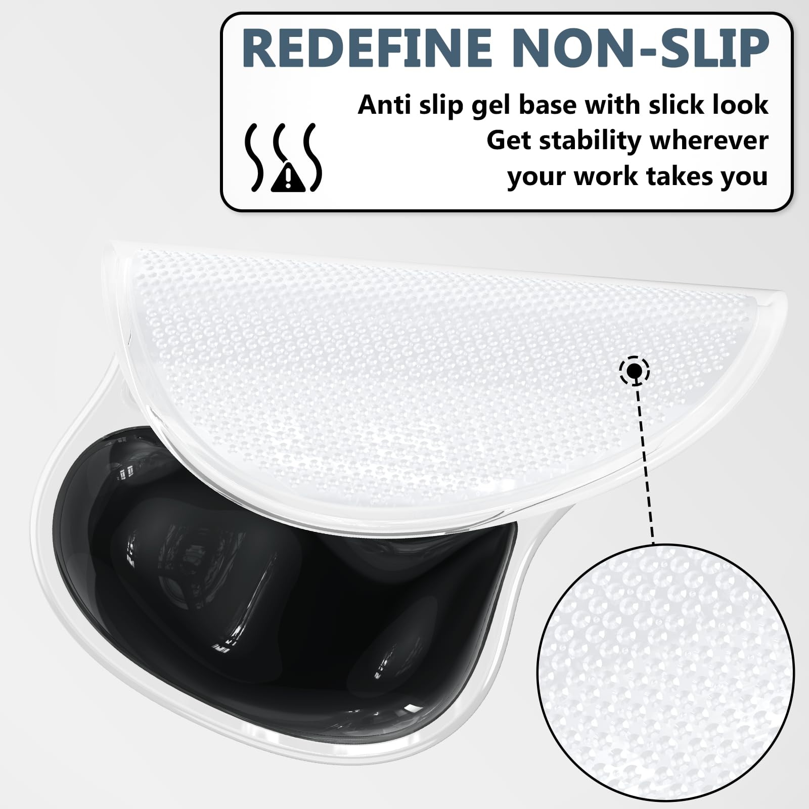AKIT Ergonomic Mouse Pad with Wrist Rest&Keyboard Wrist Rest Set,Gel,Black