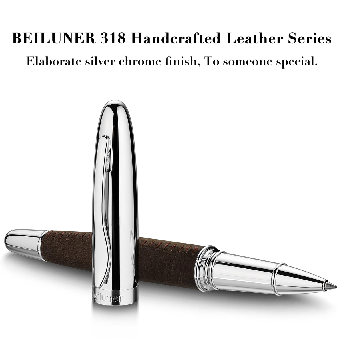 BEILUNER 318 Luxury, Elegant,Full Grain Oil Tan Crazy Horse Cowhide Leather