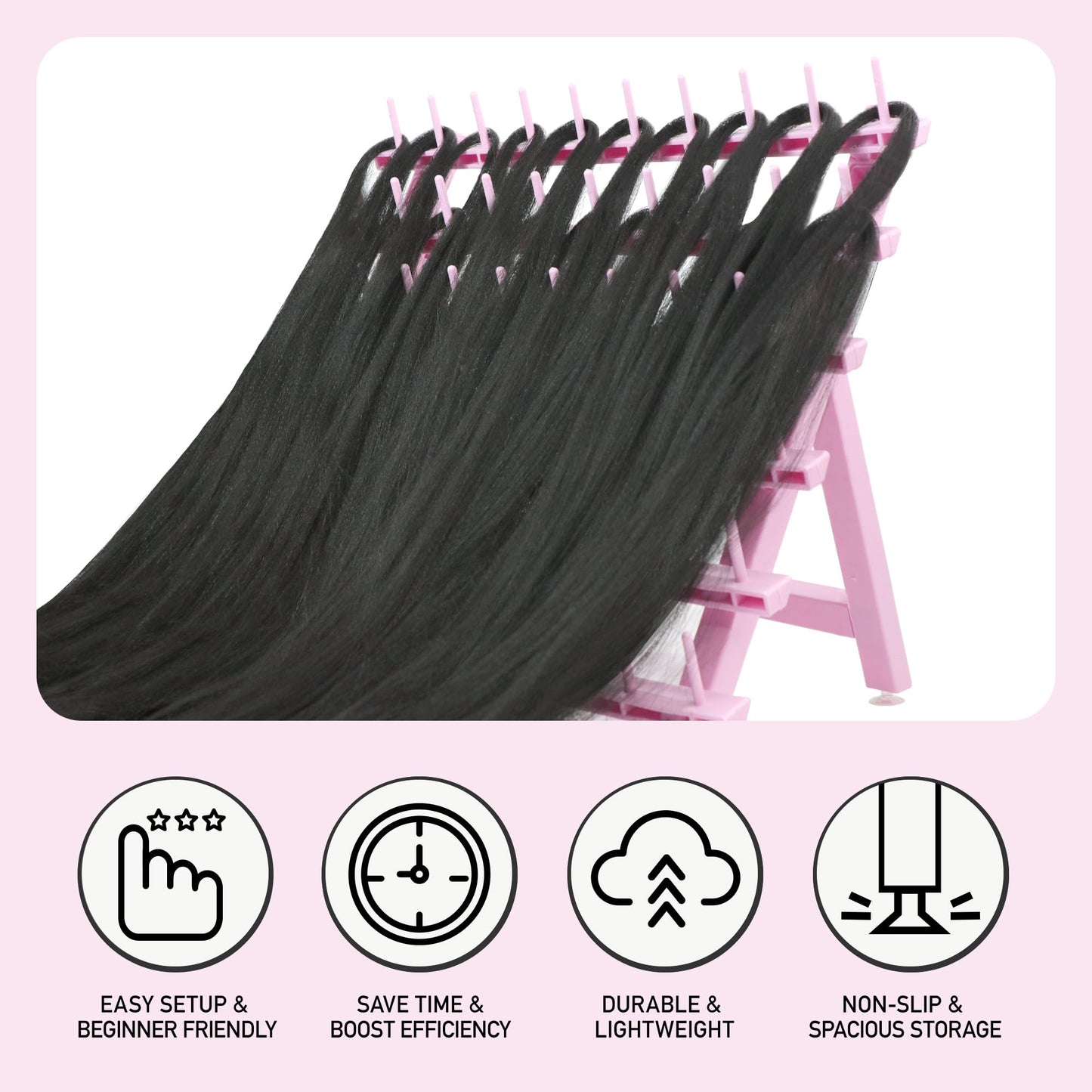 Laflare Braid Rack 60 Spools, PP Braiding Hair Stand, Thread Rack, Sewing Organizer, Quilting
