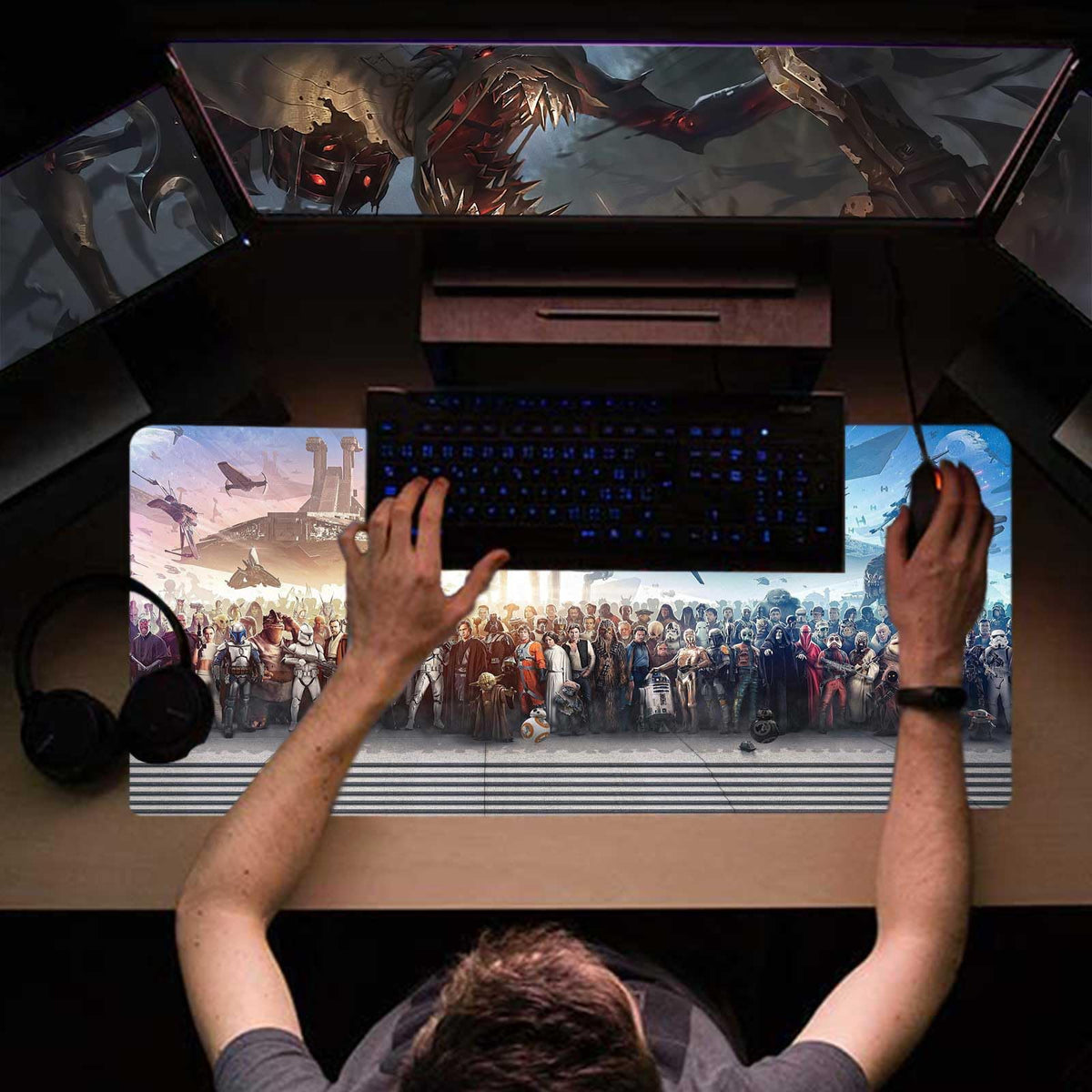 XXL Large Gaming Mouse Pad The Chosen One Custom Desk Pad,Mousepad with Anti-Slip Rubber