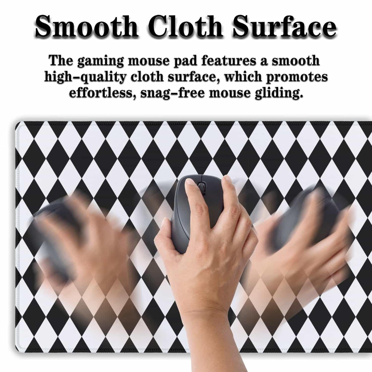 Samgula Computer Mat Black and White Desk Mat Large, Big Mouse Pad Gaming Desk Mats, Mouse Pad
