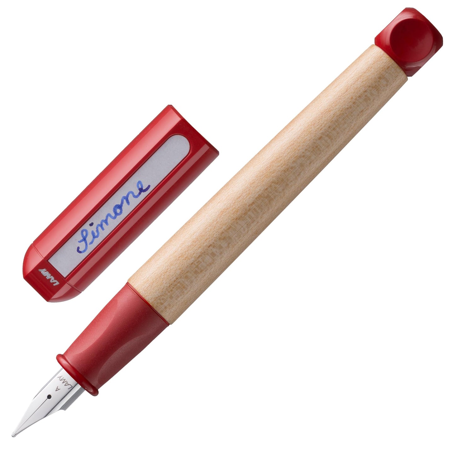 LAMY abc red - child-friendly Fountain Pen for writing beginners with ergonomic grip & polished