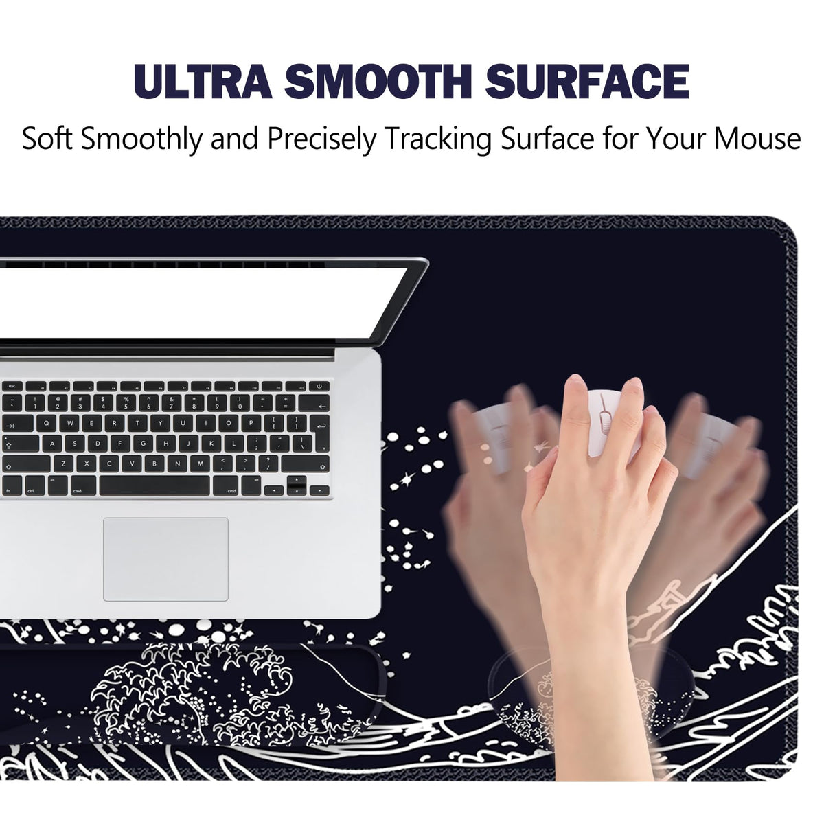 ToLuLu Extended Gaming Mouse Pad, Memory Foam Ergonomic Keyboard Mouse Wrist Rest Support Set