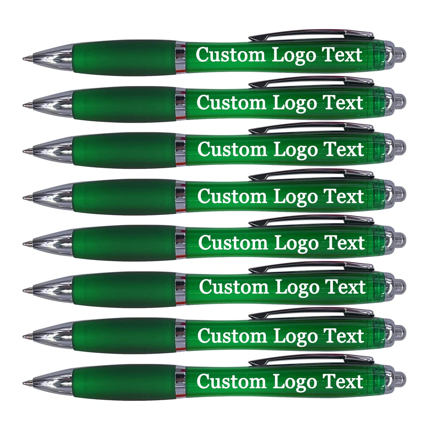 HEYZARDA Personalized Ballpoint Pens with Name for Events, Green, 50 Pcs