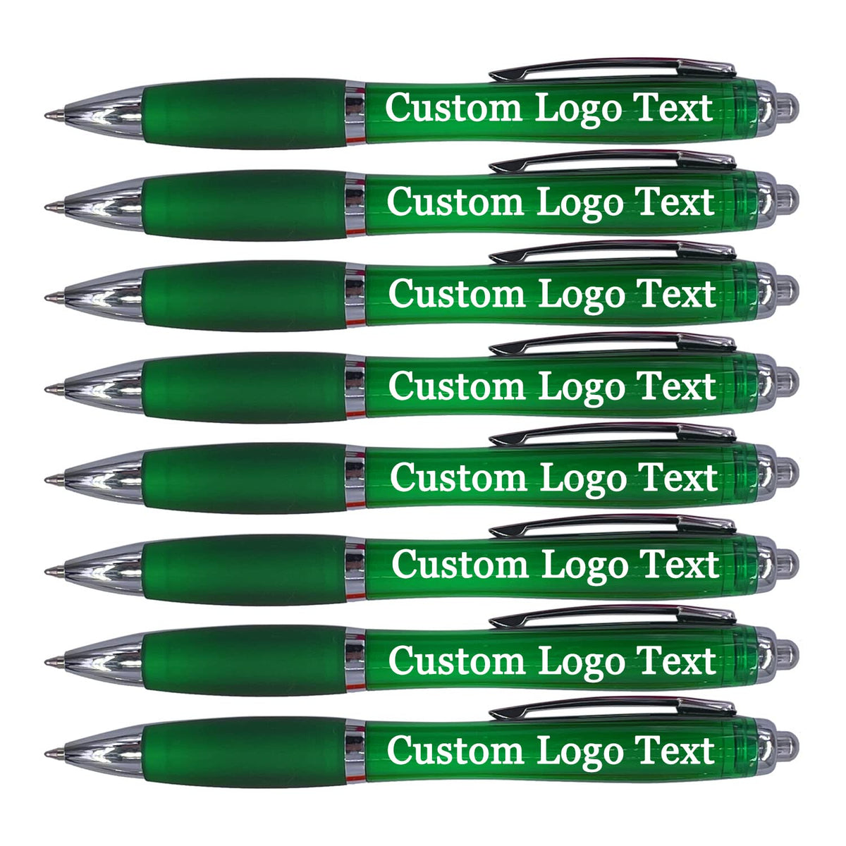 HEYZARDA Personalized Ballpoint Pens with Name for Events, Green, 50 Pcs
