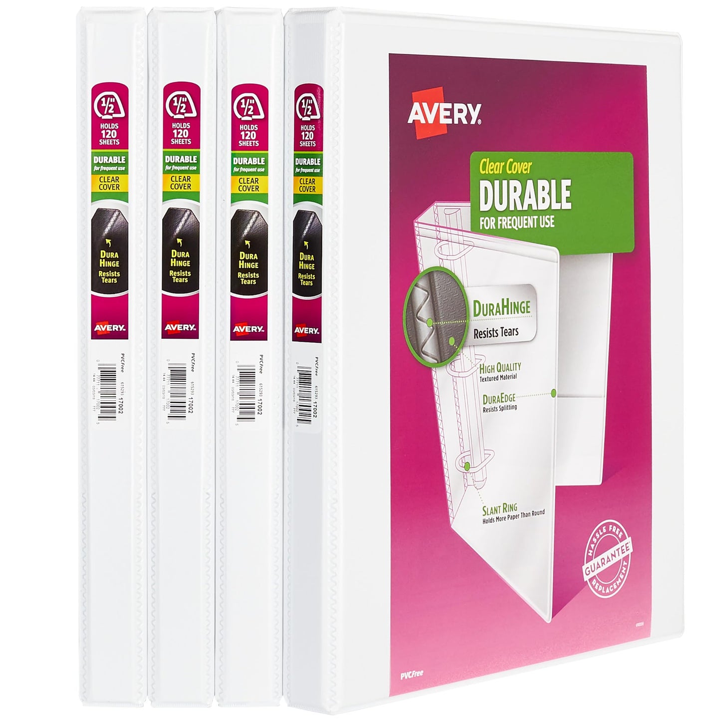 Avery Durable View 3 Ring Binders for Home, School Supplies, Office, or Organization Needs, 0.5"