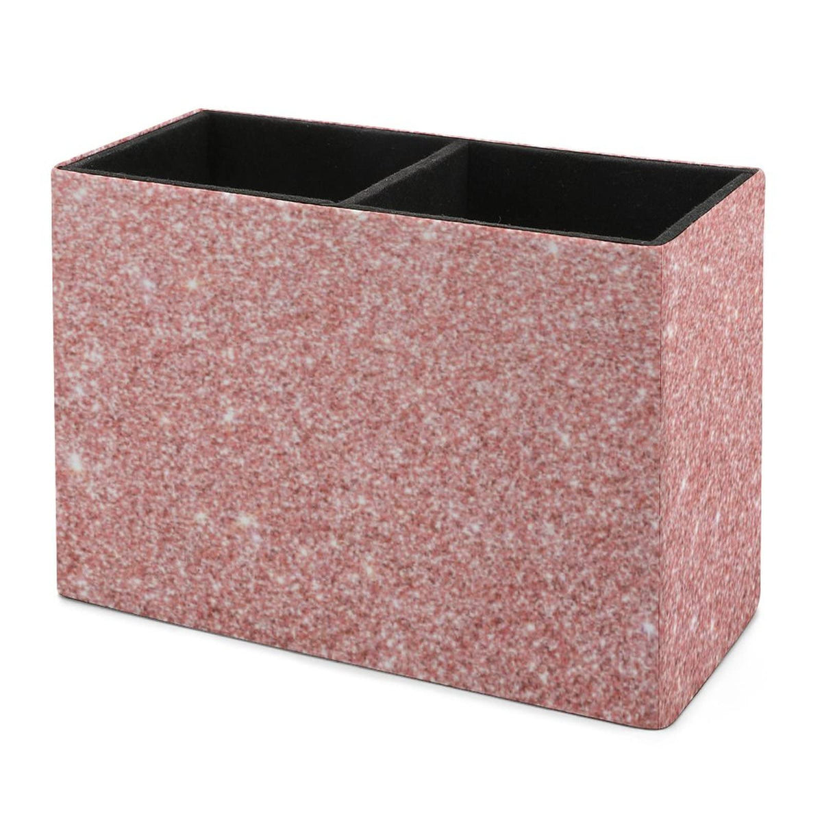 Niapessel Pencil Holder for Desk, Rose Gold Pink Glitter Pattern Print Pen Holder Storage Desktop