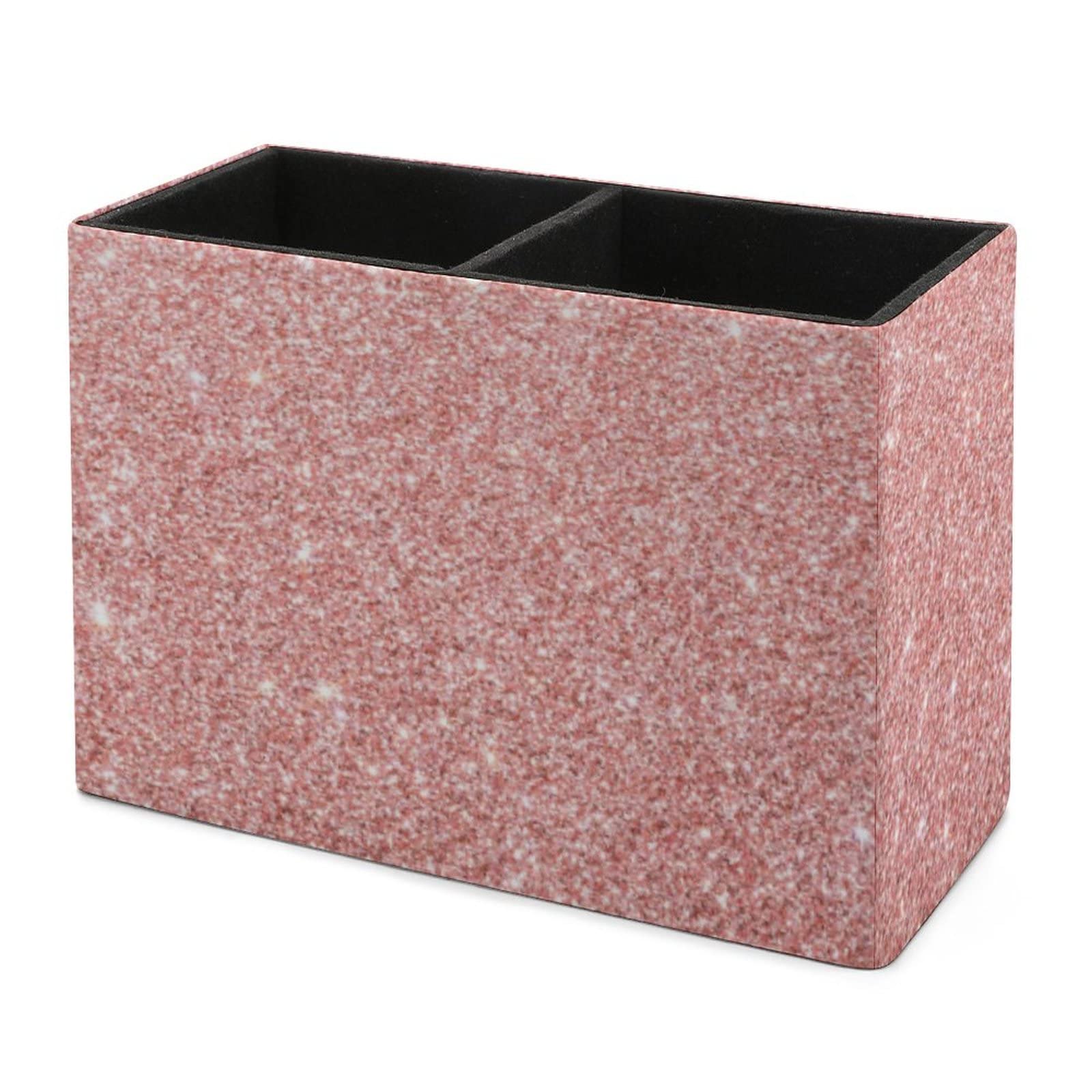 Niapessel Pencil Holder for Desk, Rose Gold Pink Glitter Pattern Print Pen Holder Storage Desktop