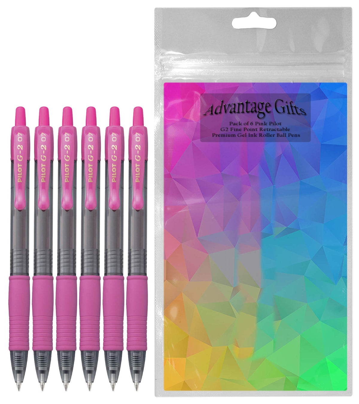Advantage Gifts G2 Retractable Premium Gel Ink Roller Ball Pens Fine Point Fine Point (.7mm) Pink