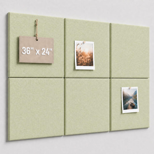 Baysola Felt Bulletin Board Tiles, Large Cork Board Alternative,24 x 36 in