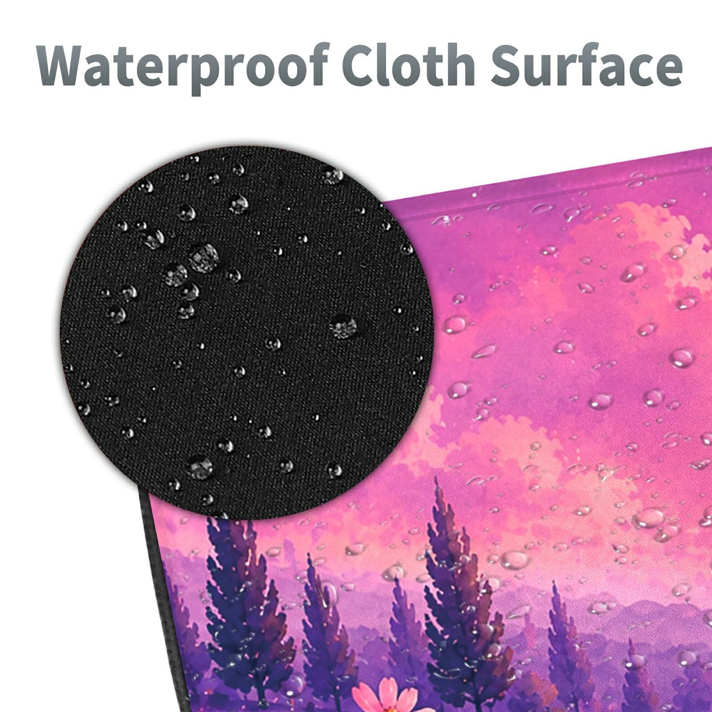 Moonlit Black Cat Large Mouse Pad, 31.5 x 11.8 in Extended Desk Mat