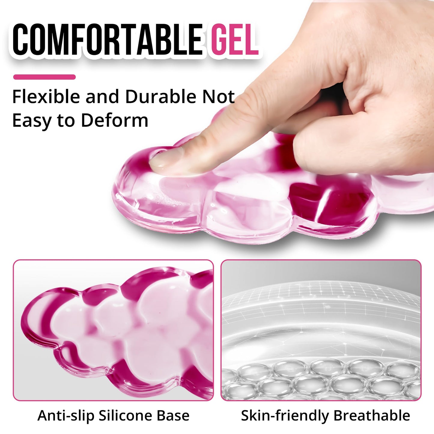 Cloud Wrist Rest Gel Set — Ergonomic Cloud Wrist Rest Keyboard and Mouse, Non-Slip Desk Accessories