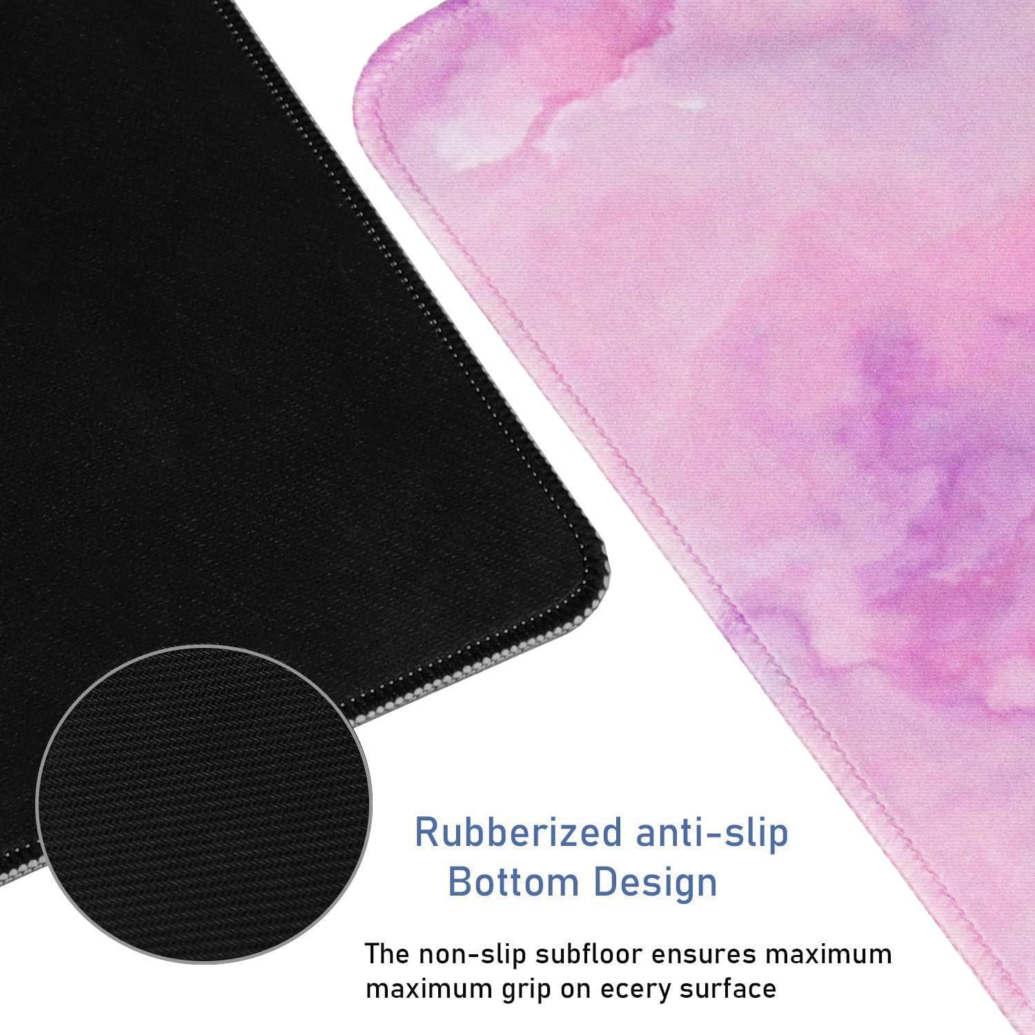 Large Extended Gaming Mouse Pad with Stitched Edges, Waterproof Desk Mat