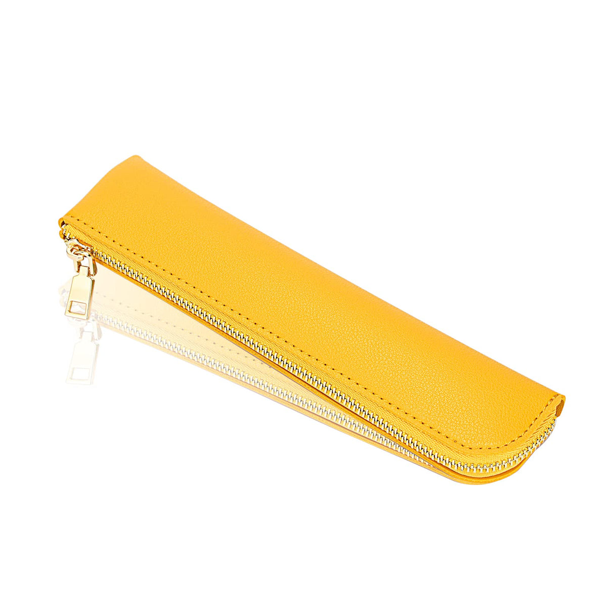 Sluxa Leather pencil case, Thin soft pen bag, Small pencil case for adults,Senior leather Minimal