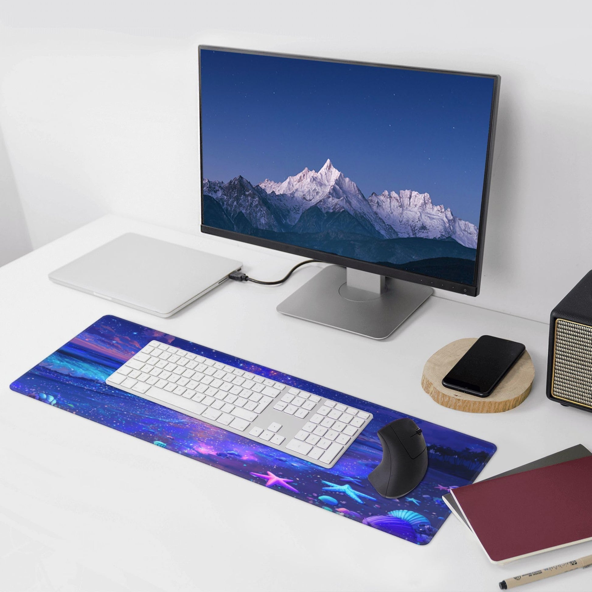 Beach Mouse Pad Extended Large Gaming Mouse Pad XL Stitched Edges for Gamer Home Office 31.5 X 11.8