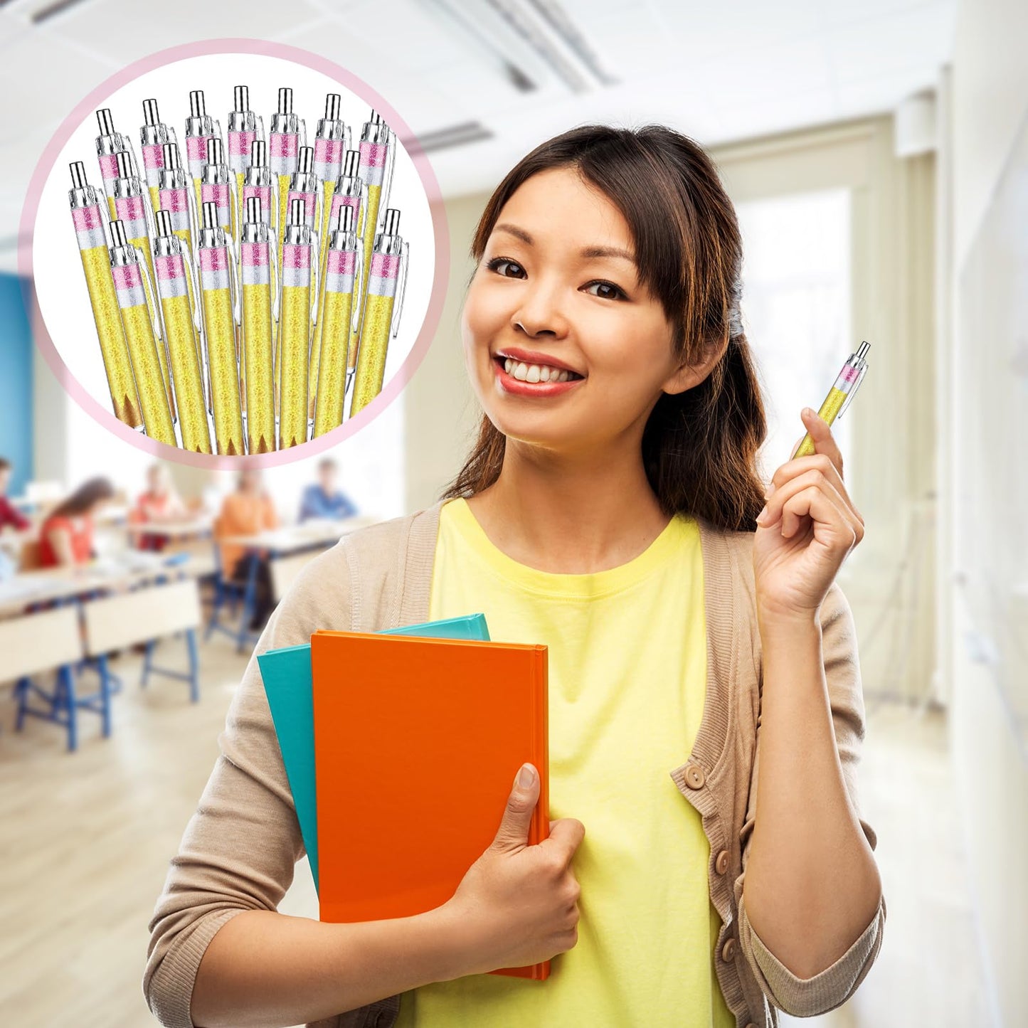 Motipuns 100 Pcs Teacher Pen Bulk Christmas Teacher Appreciation Gifts Bulk