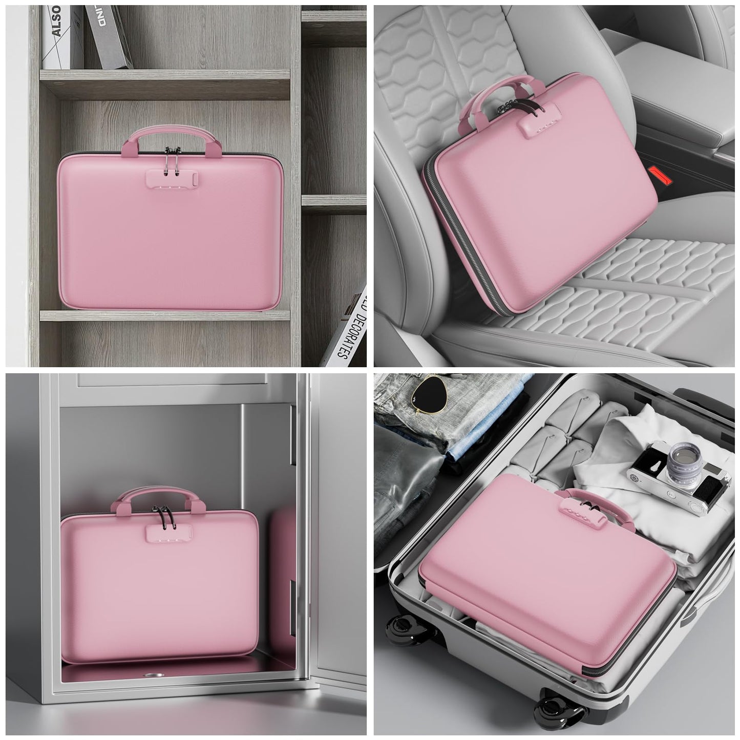 DocSafe Fireproof File Organizer with Lock, Hard-Shell Case Fireproof Document Box with 13 Pocket