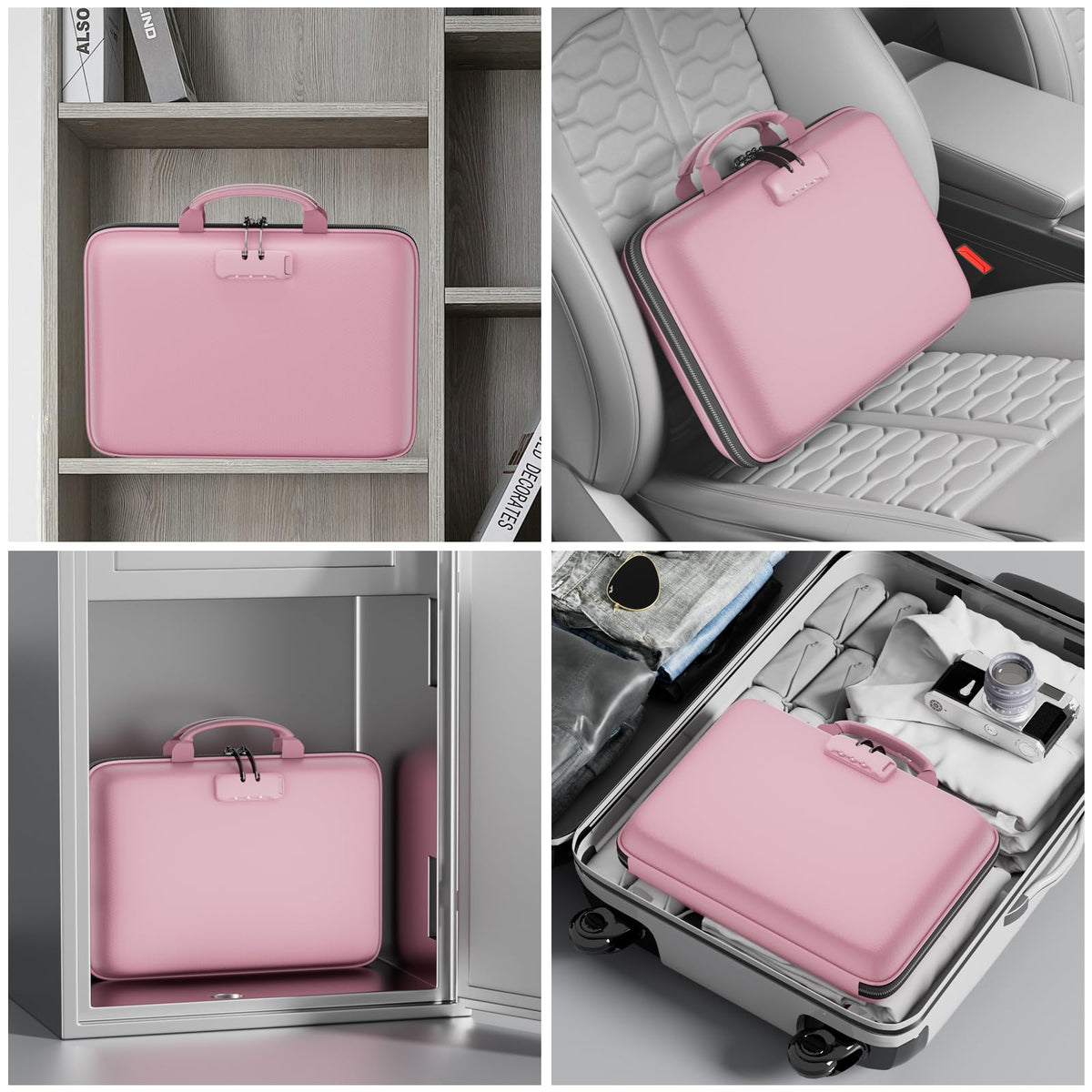 DocSafe Fireproof File Organizer with Lock, Hard-Shell Case Fireproof Document Box with 13 Pocket