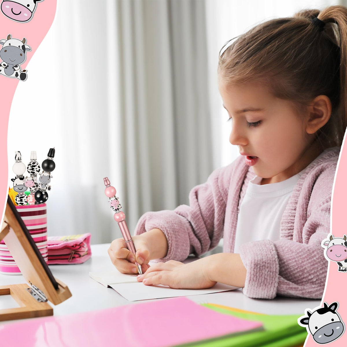 Colarr 197 Pcs Beadable Pens DIY Pen Making Kit, Cow