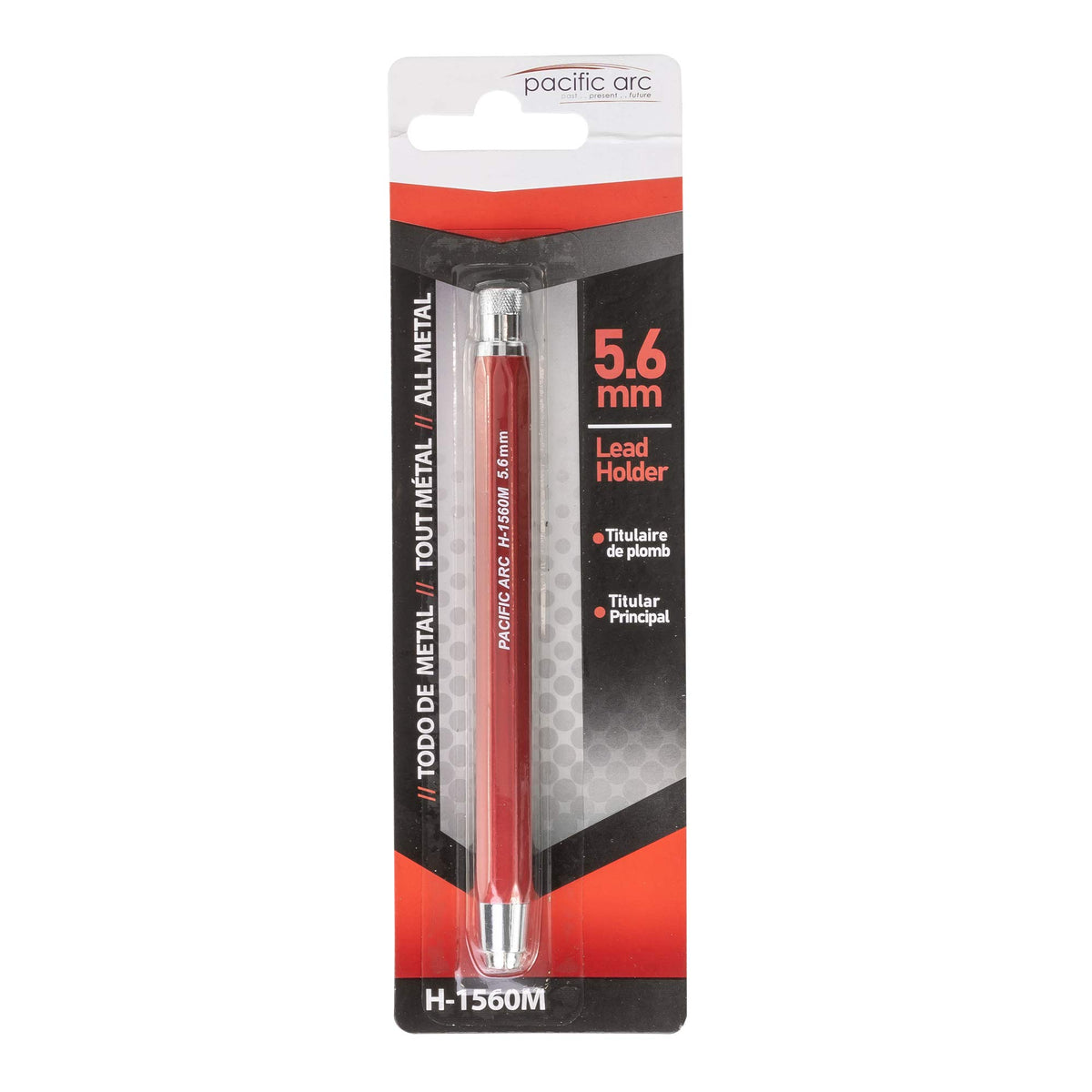 Pacific Arc Premium Red Technical Stainless Steel 5.6mm Clutch Lead Holder