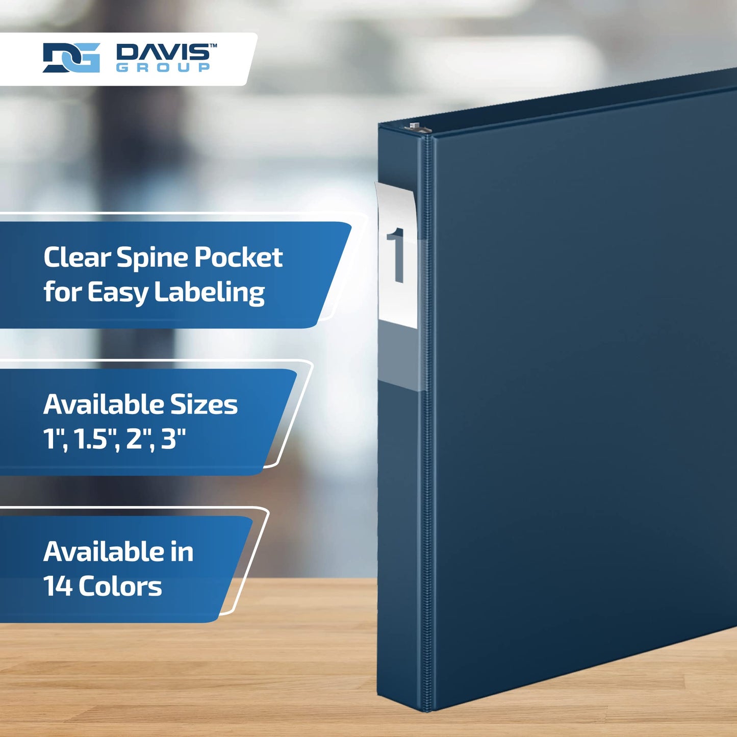 Premium Economy 6-Pack 3-Ring Binders for School or Office, D-Ring Binders, 1 Inch, Navy Blue