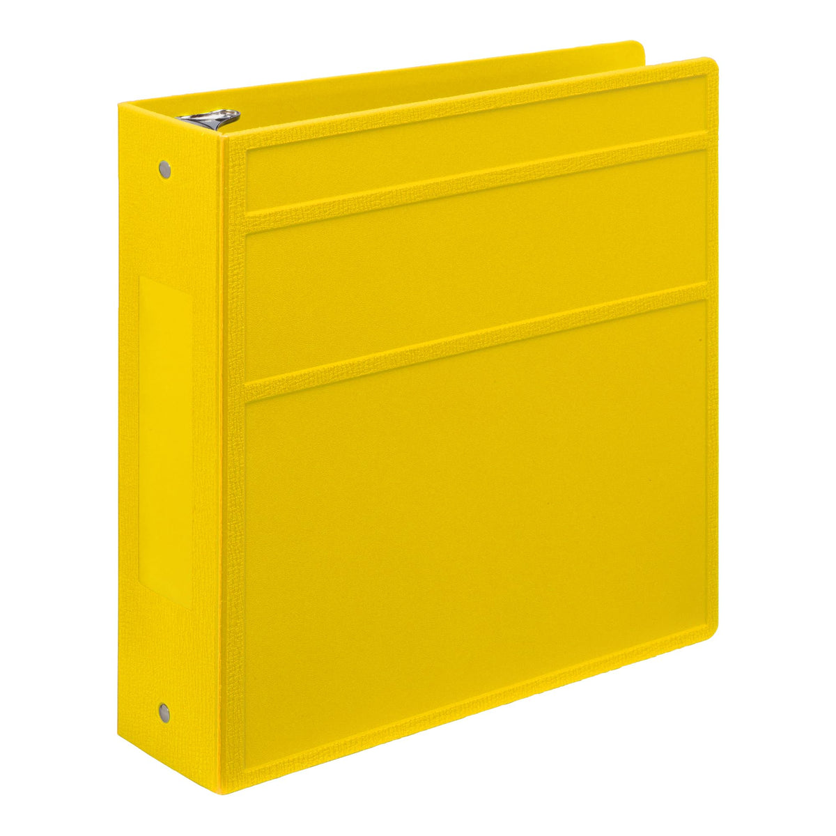 Carstens 3-Inch Heavy Duty 3-Ring Binder - Side Opening, Yellow, Durable Plastic, Precision No-Gap