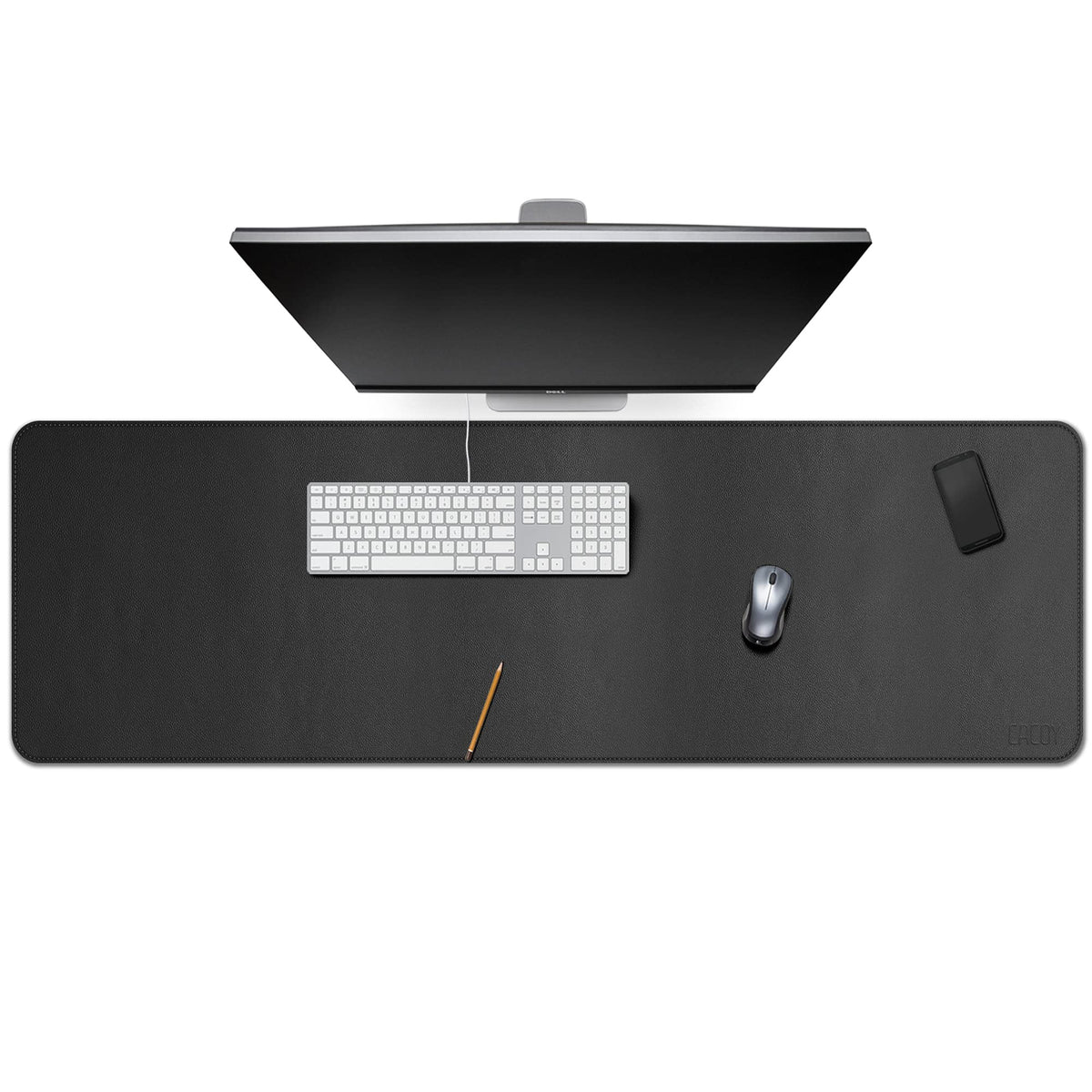 Cacoy PU Leather Desk Pad, 55" x 16" Computer Desk Writing Mat for Office and Home, Large Gaming