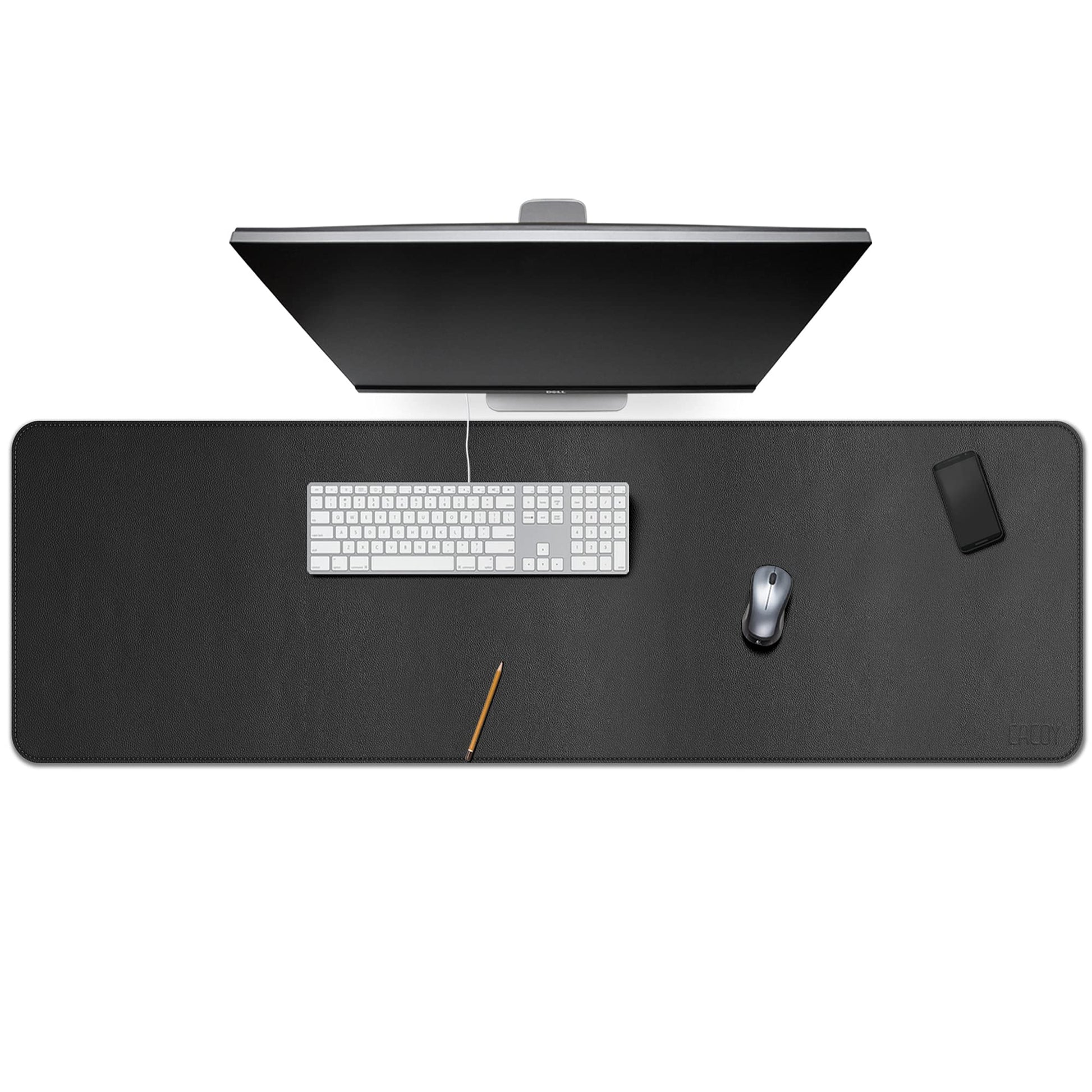 Cacoy PU Leather Desk Pad, 55" x 16" Computer Desk Writing Mat for Office and Home, Large Gaming