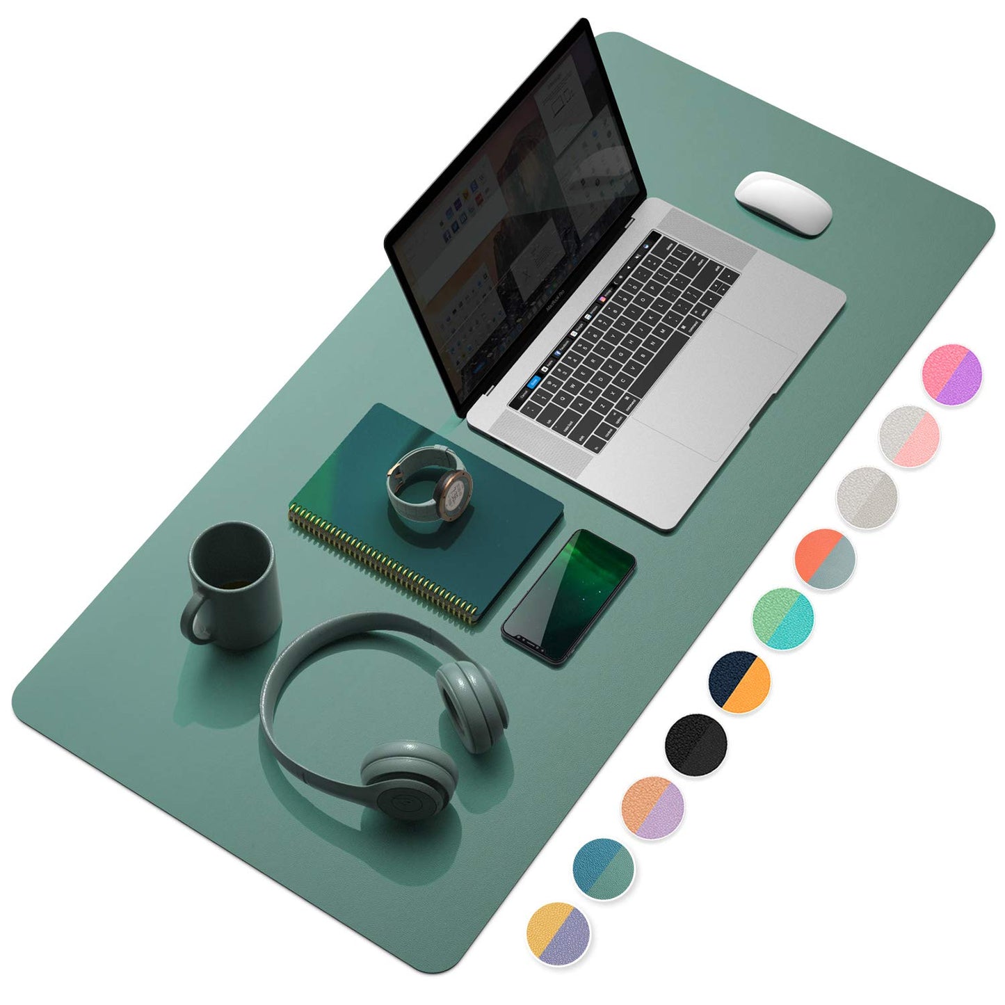 YSAGi Desk Mat, Desk Pad, 35.4" x 17" Laptop Leather Desk Pad Protector, Large Leather Desk Blotter