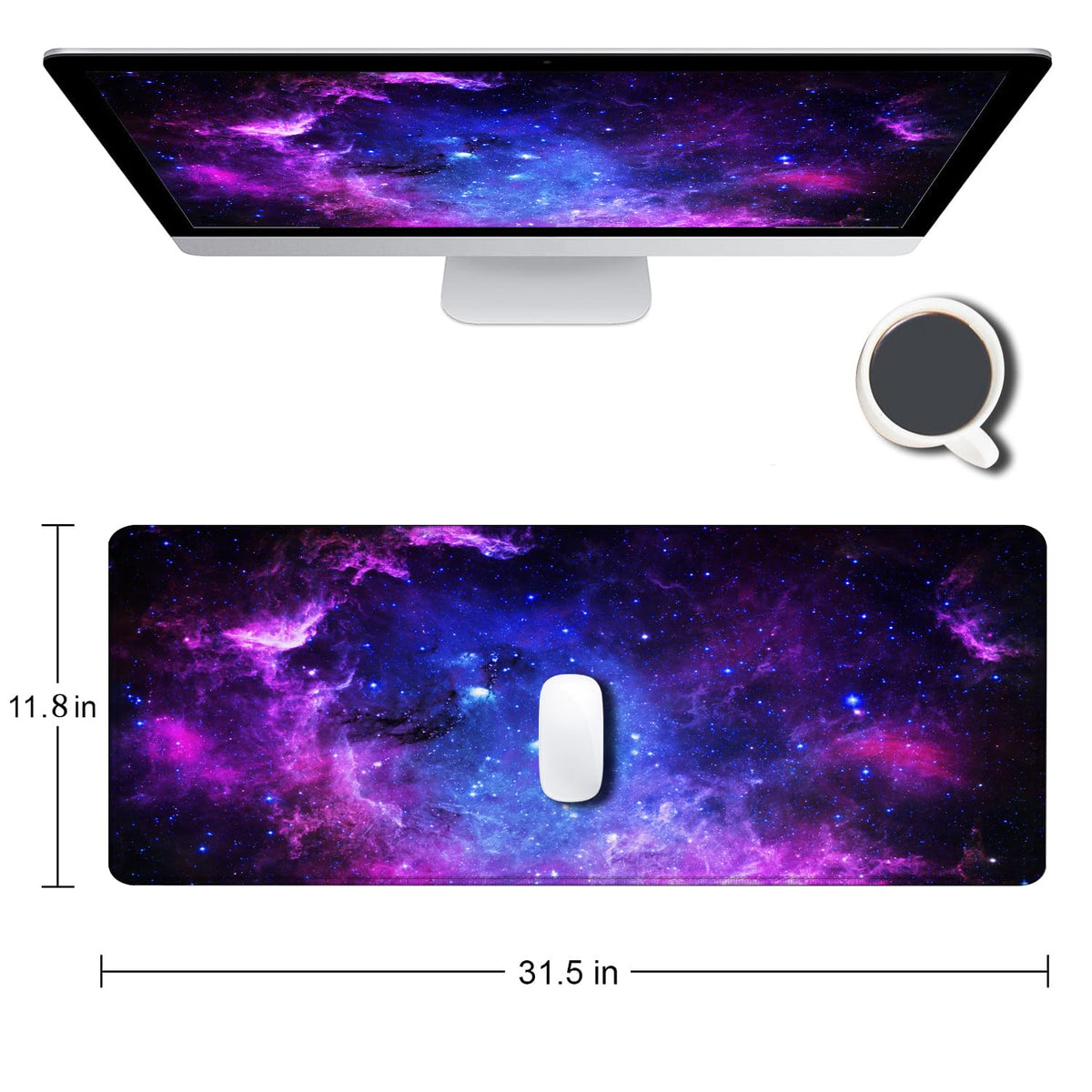 SANWUMIAN Gaming Mouse Pad, Large Mouse Pads for Desk, Non-Slip Rubber Base Mousepad, Keyboard