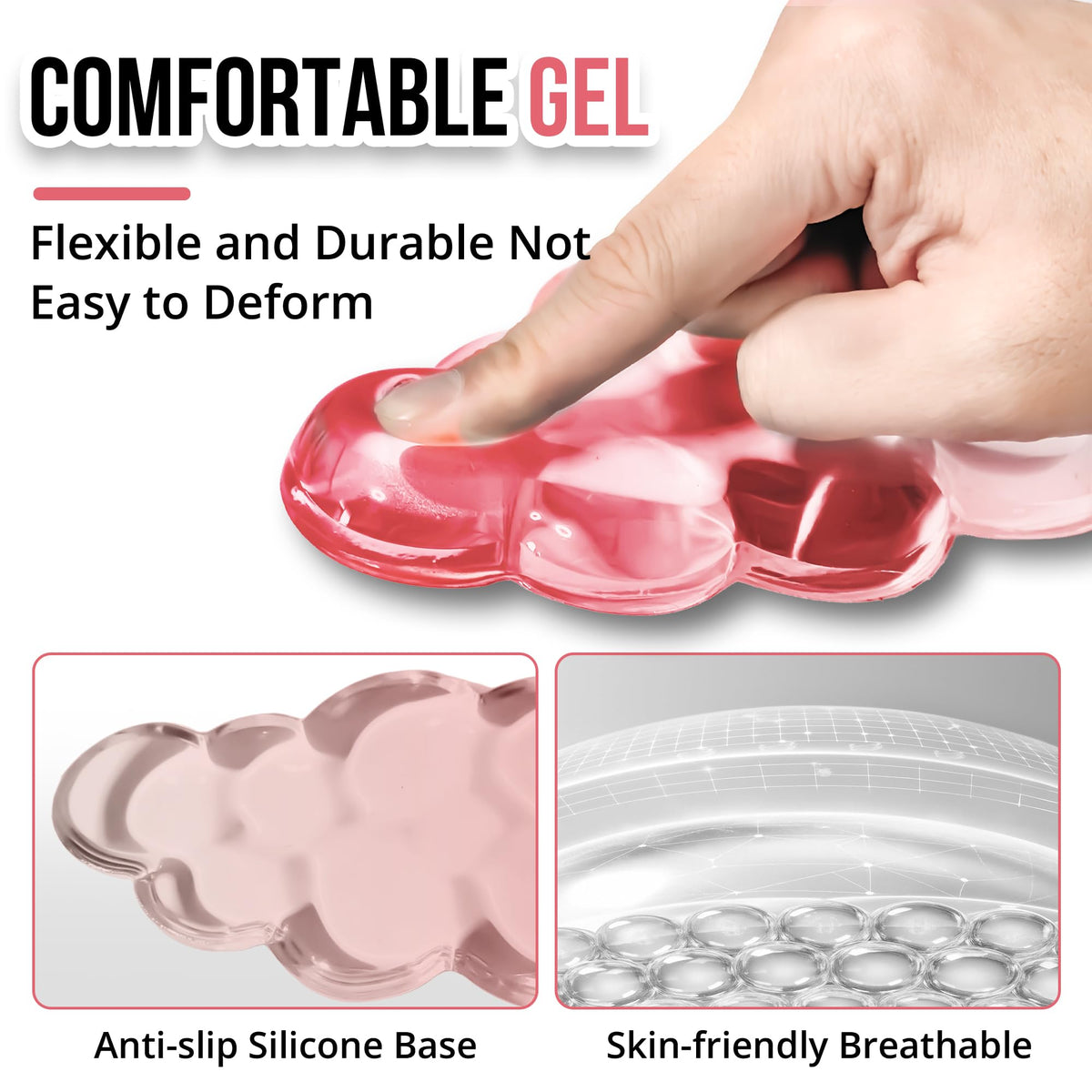 Cloud Wrist Rest Gel Set — Ergonomic Cloud Wrist Rest Keyboard and Mouse, Non-Slip Desk Accessories