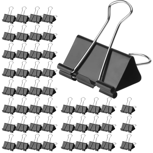 Large Binder Clips 1.6 Inch (48 Pack),Binder Clips Large Size,Big Paper Clips Clamps for Office and