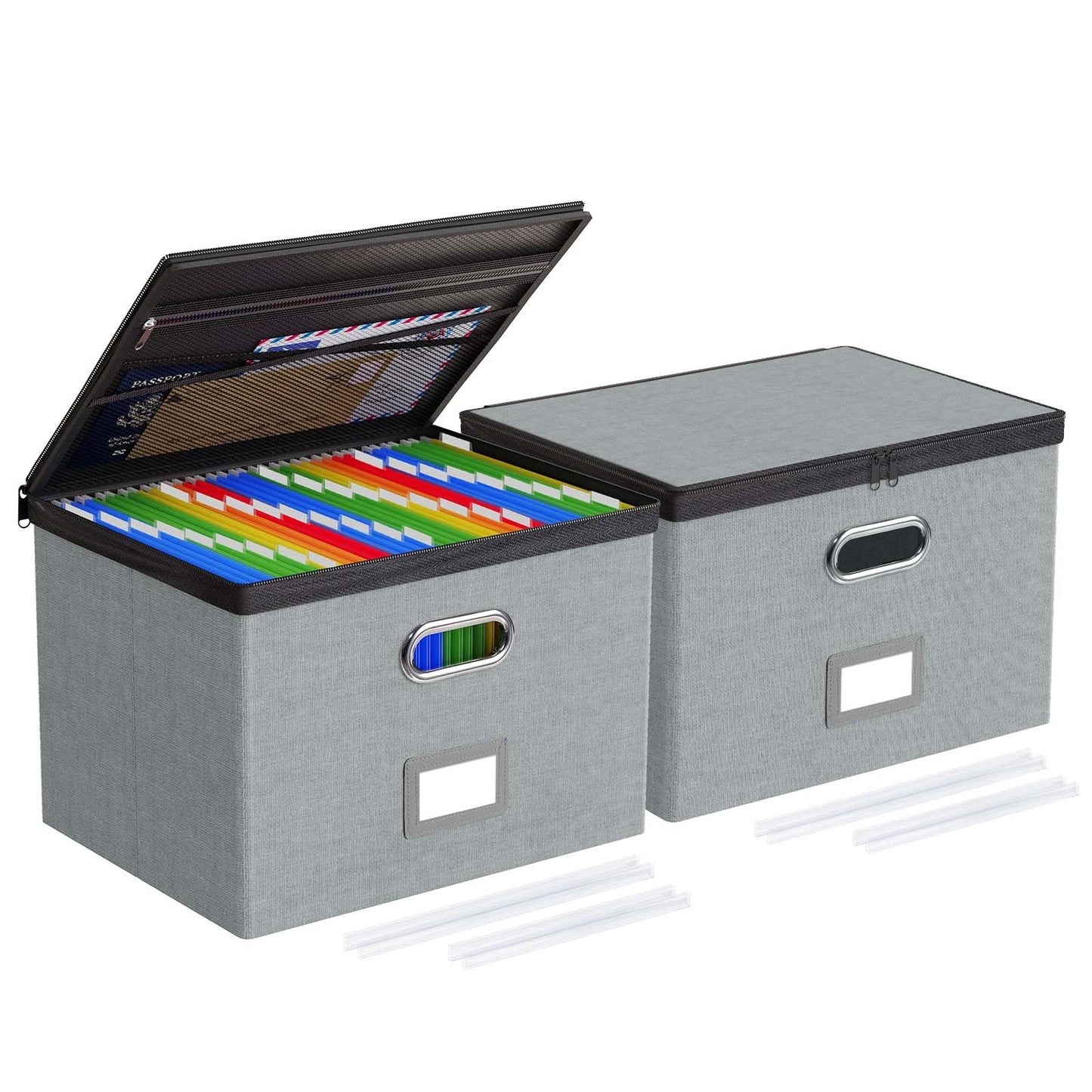 Oterri File Box Large 2-Pack Hanging Organizer for Letter/Legal-Size Folder
