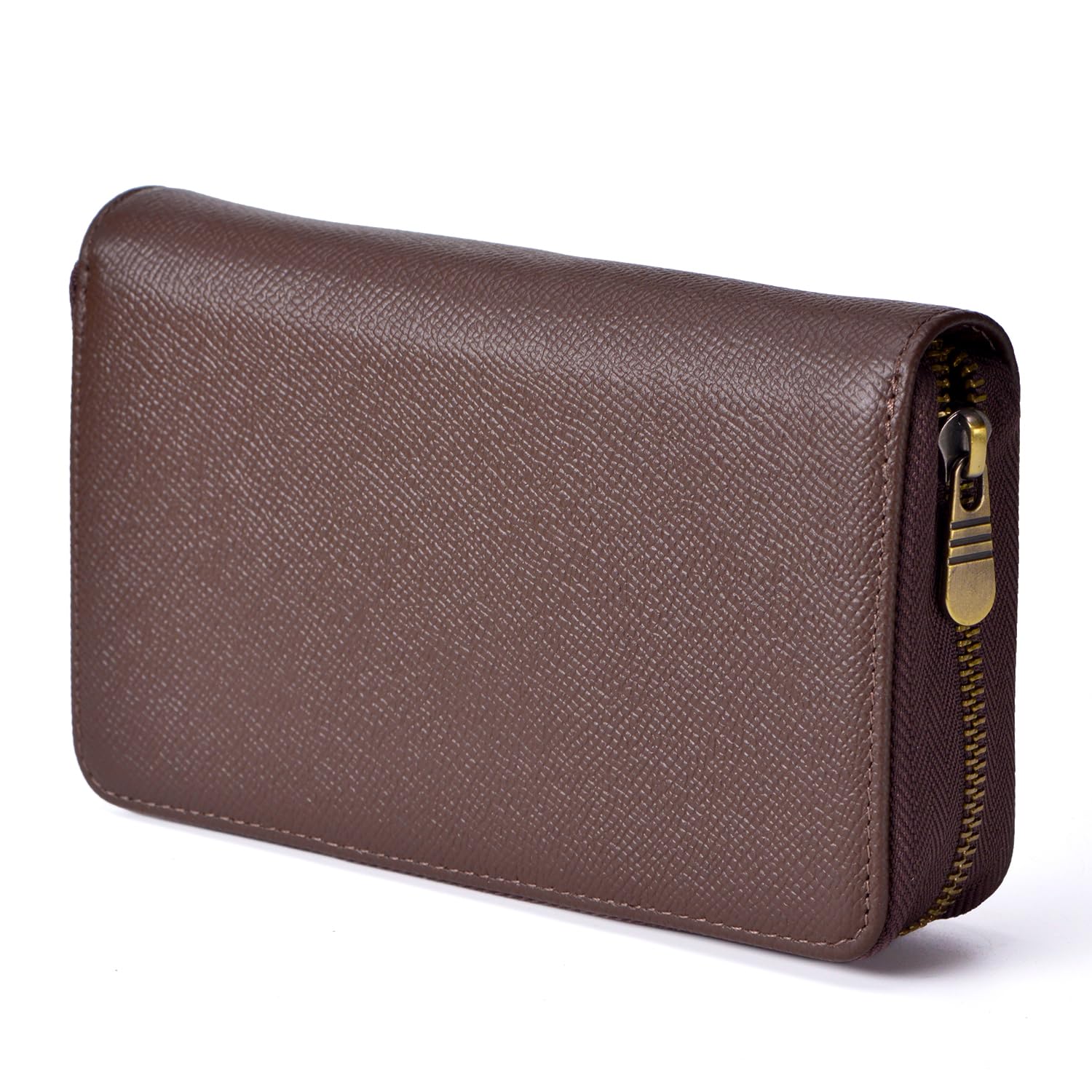 Asvine Fountain Pen Case Genuine Leather Pen Case 10 Divided Slots Coffee, Rollerball Pen Holder