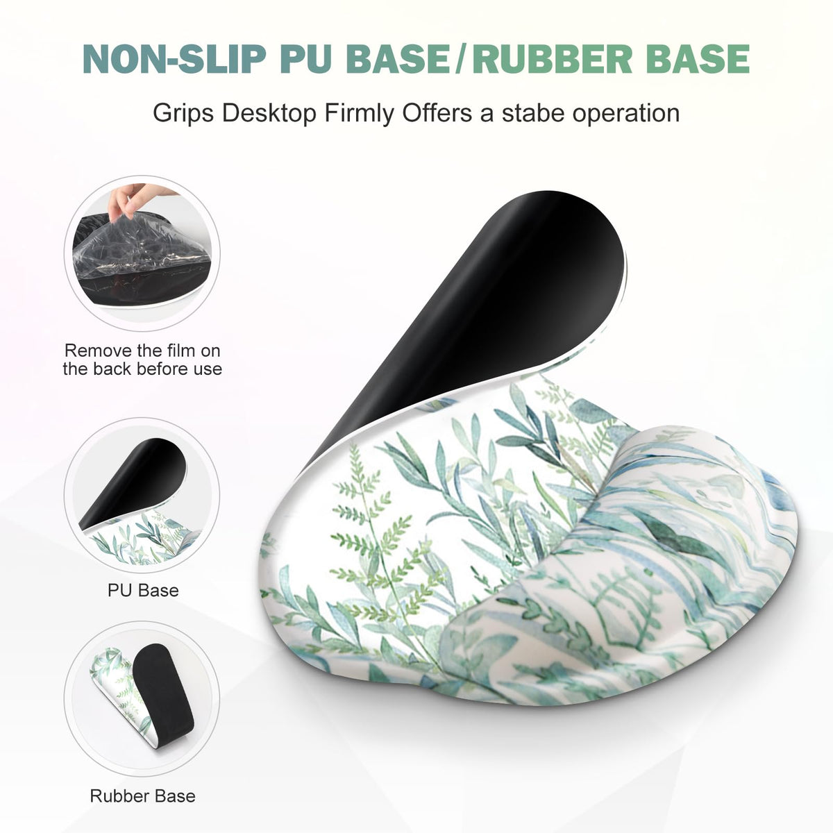 ToLuLu Desk Mat, XXL Large Mouse Pad Wrist Support Set，4 in1 Mousepad