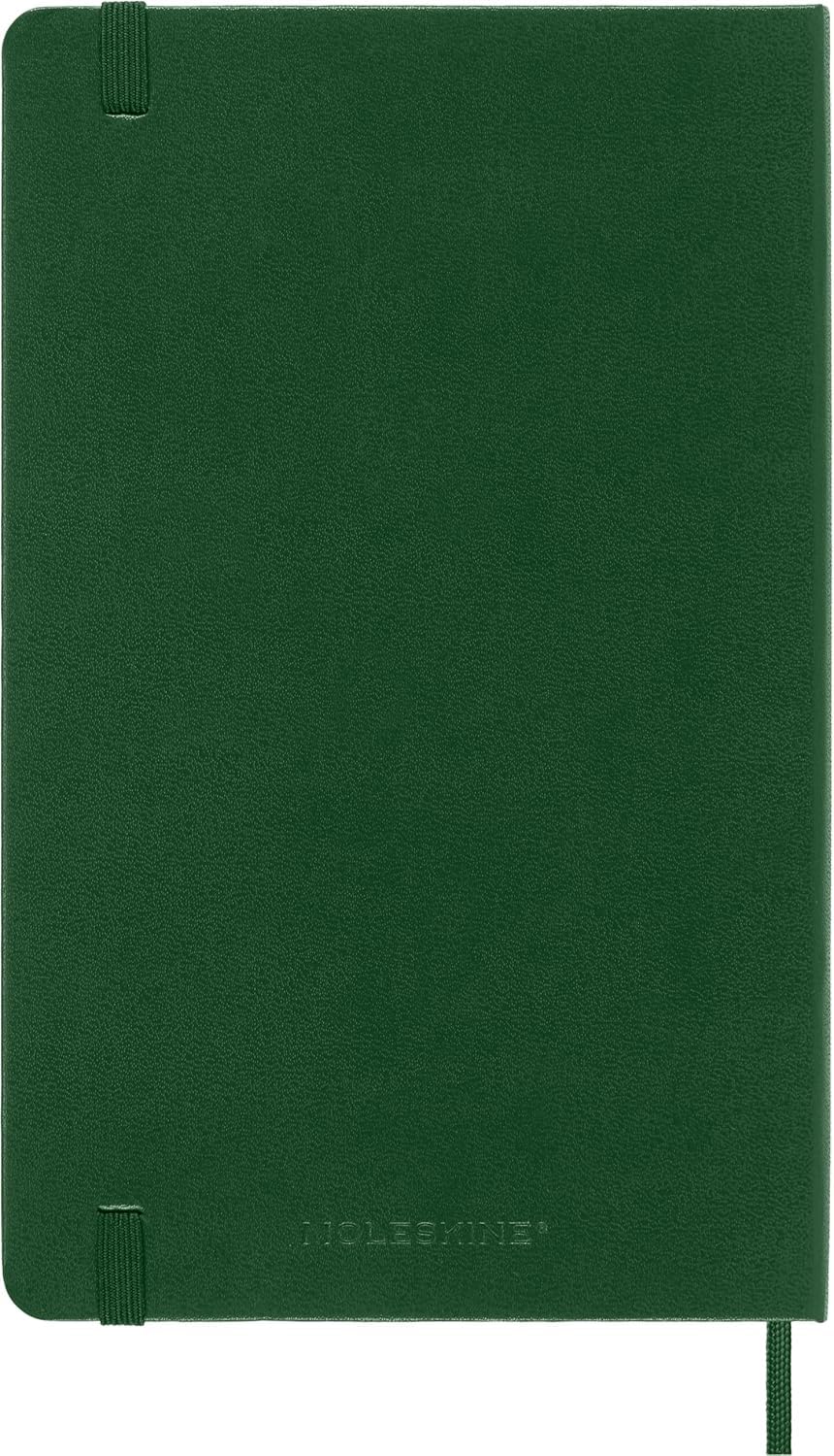 Moleskine Classic Notebook, Hard Cover, Large (5" x 8.25") Dotted, Myrtle Green, 240 Pages