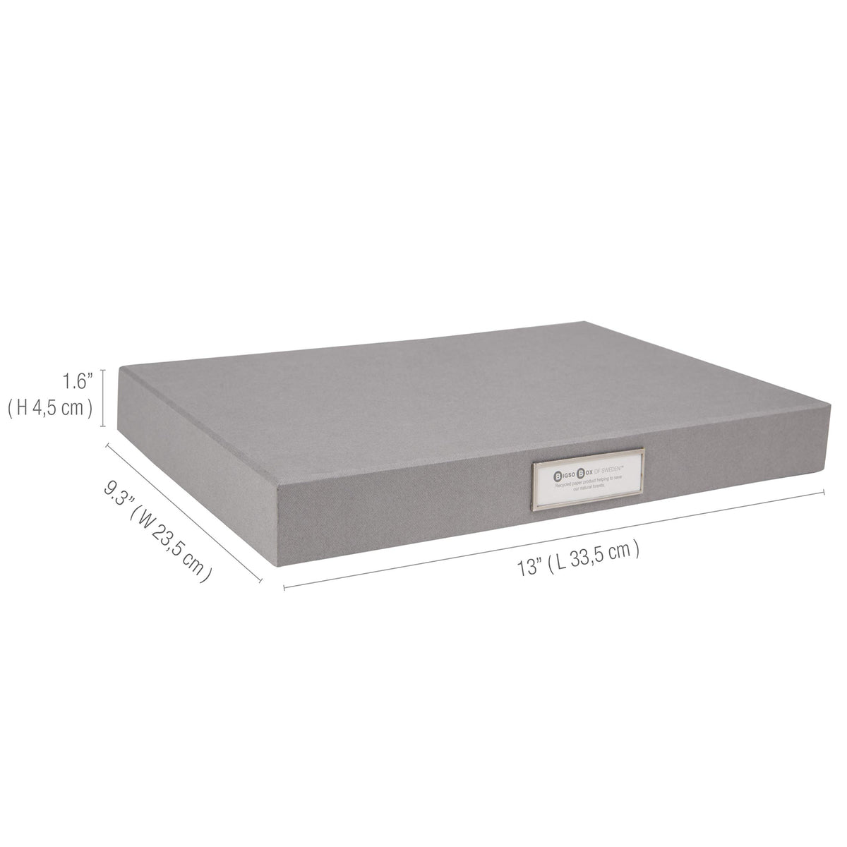 Bigso Sven Fiberboard Classic Hinged Document Box - File Organizer for Important Paperwork