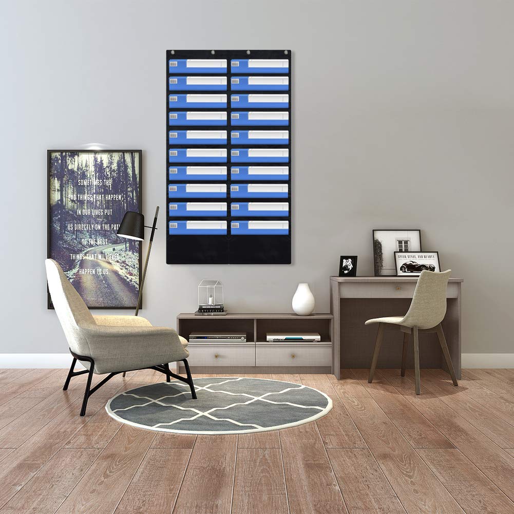 EAMAY Hanging File Folder Organizer Wall Mounted - 20 Pockets Wall File Folders, Office Supplies