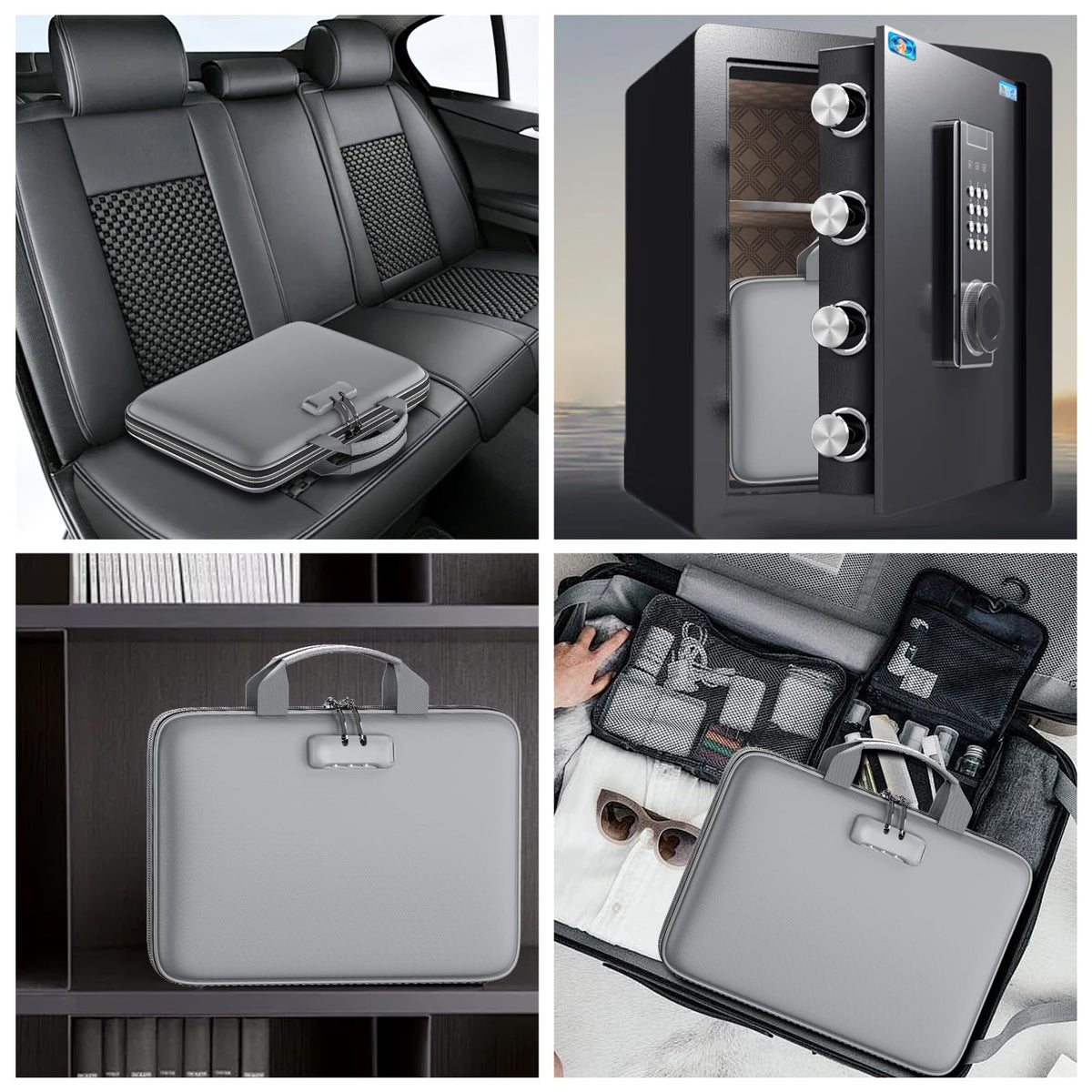 Tamfile Fireproof File Organizer with Lock,Hard Case Fireproof Document Box