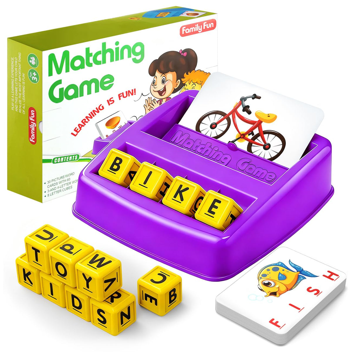 HahaGift Toddler Girl Toys Age 3 4 5 6 7，Matching Letter Game Preschool Learning Educational Toys