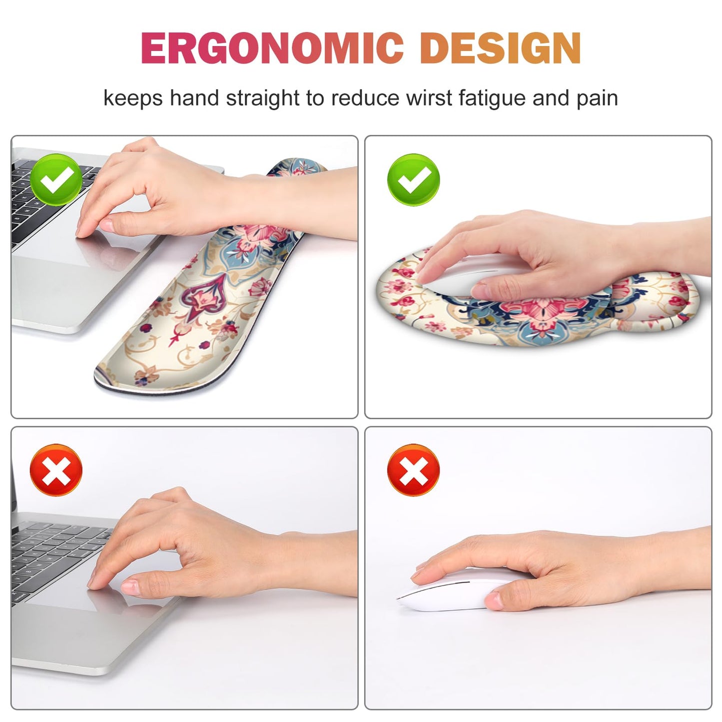 Gaming Mouse Pad, Large Desk Mat Cute Desk Pad Protector, 4in1 XXL Mousepad