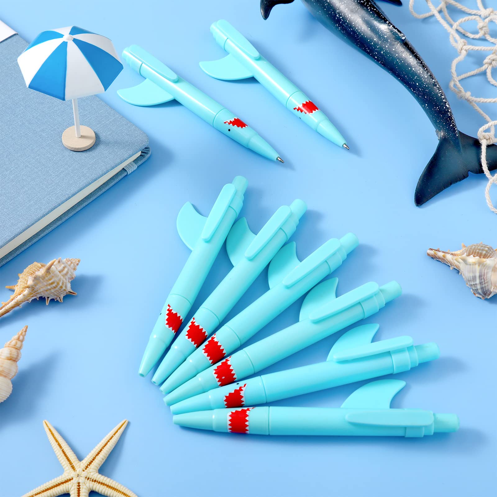 Sinmoe Shark Pens for Kids Cute Fun Pens Bulk Plastic Novelty Shark Pencil Back to School Sharks